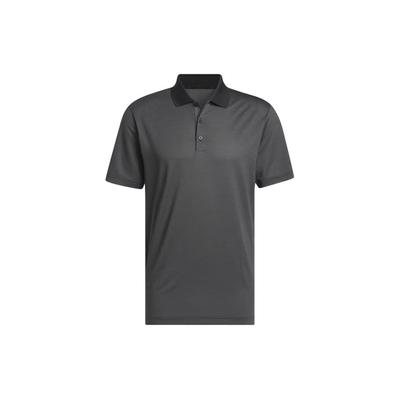 Ottoman Polo Shirt Striped Three-Button Short Sleeve Men Tops Gray IU4364