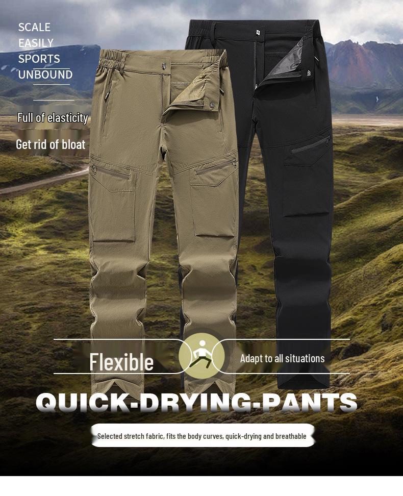 Unisex Quick-Dry Lightweight Summer Cargo Pants – Breathable, Waterproof, Straight-Leg Fit for Outdoor Activities
