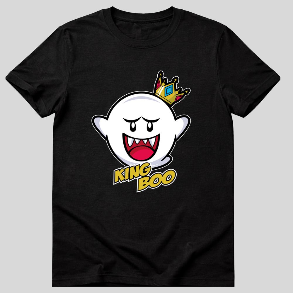 Boo King TShirt Cartoon Crown Character Graphic Tee Unisex