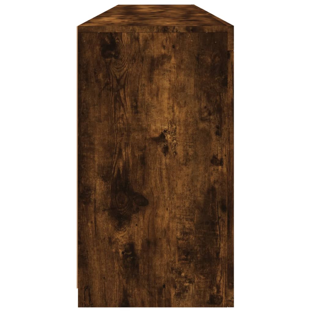 Sideboard with LED Lights Smoked Oak 181.5 x 37 x 67 cm