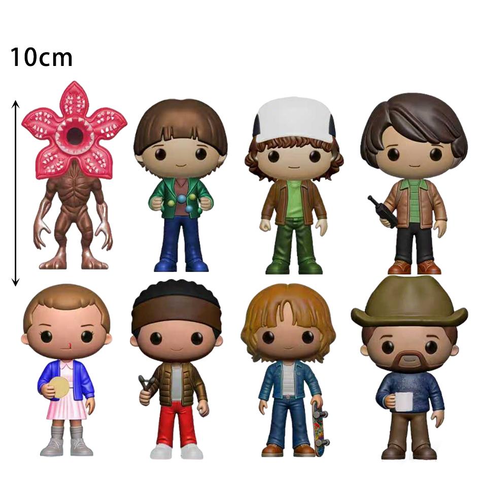 6-8Pcs/Set Anime Monster Eleven Anime Figure Vinyl Glue Boys Action Figure Ornament Figures Toy Kid Holiday Gifts Fans Gifts (As shown-10825)-