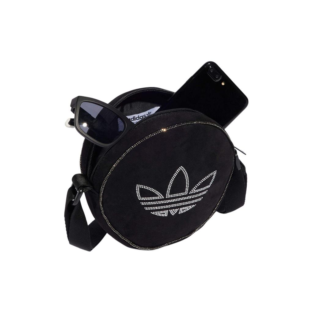 New Adidas Originals Recycled Eco Friendly Polyester Small Round Bag Shoulder Bag Crossbody Bag Regular Women's Black IT7387