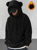 Beliebter Unisex Plüsch-Hoodie für Herbst/Winter – Lässige lockere Passform für Zuhause und Draußen