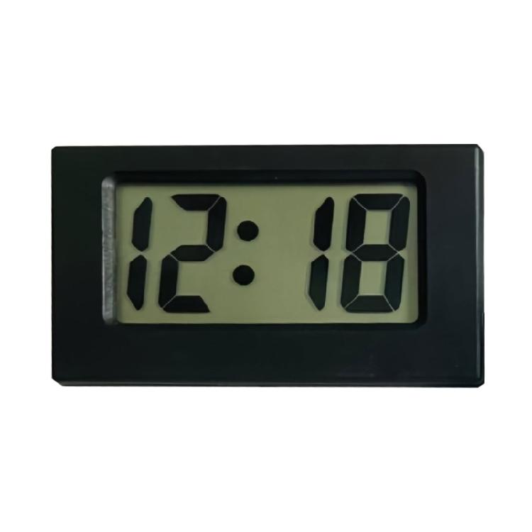 Small Digital Clock Mini Car Clock with Large LCD Display for Office Vehicle Home Table Battery Operated Desk Clocks