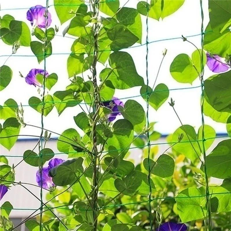 Gartenpflanzen Kletternetz Hochbelastbares Polyester Wachstumsnetz Gartengitter Netz mit Quadratmaschen für Blumen Gemüseanbau