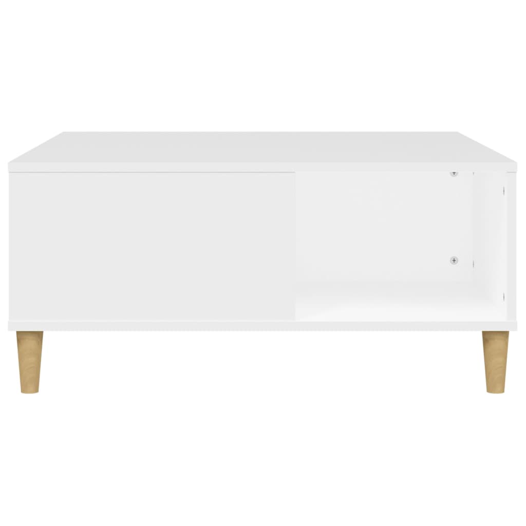 White Coffee Table 80 x 80 x 36.5 cm Engineered Wood