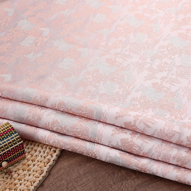 100x150cm Brocade Jacquard Fabric Satin Clothing Hanfu Sewing Fabric Cloth DIY Material Dress Hanfu Pajamas Clothes Supplies