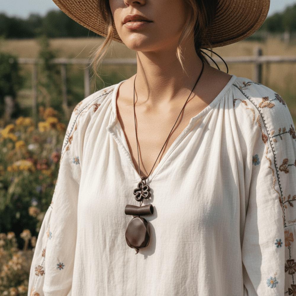 Niche Design Long Sweater Chain Boho Retro Neck Accessory New Clothing Pendant  Women Accessories