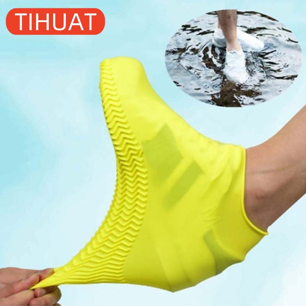 Vintage Gumáky Opakovaně použitelné Latexové Vodotěsné Návleky na boty do deště Protiskluzové Silikonové Návleky Unisex Doplňky k obuvi