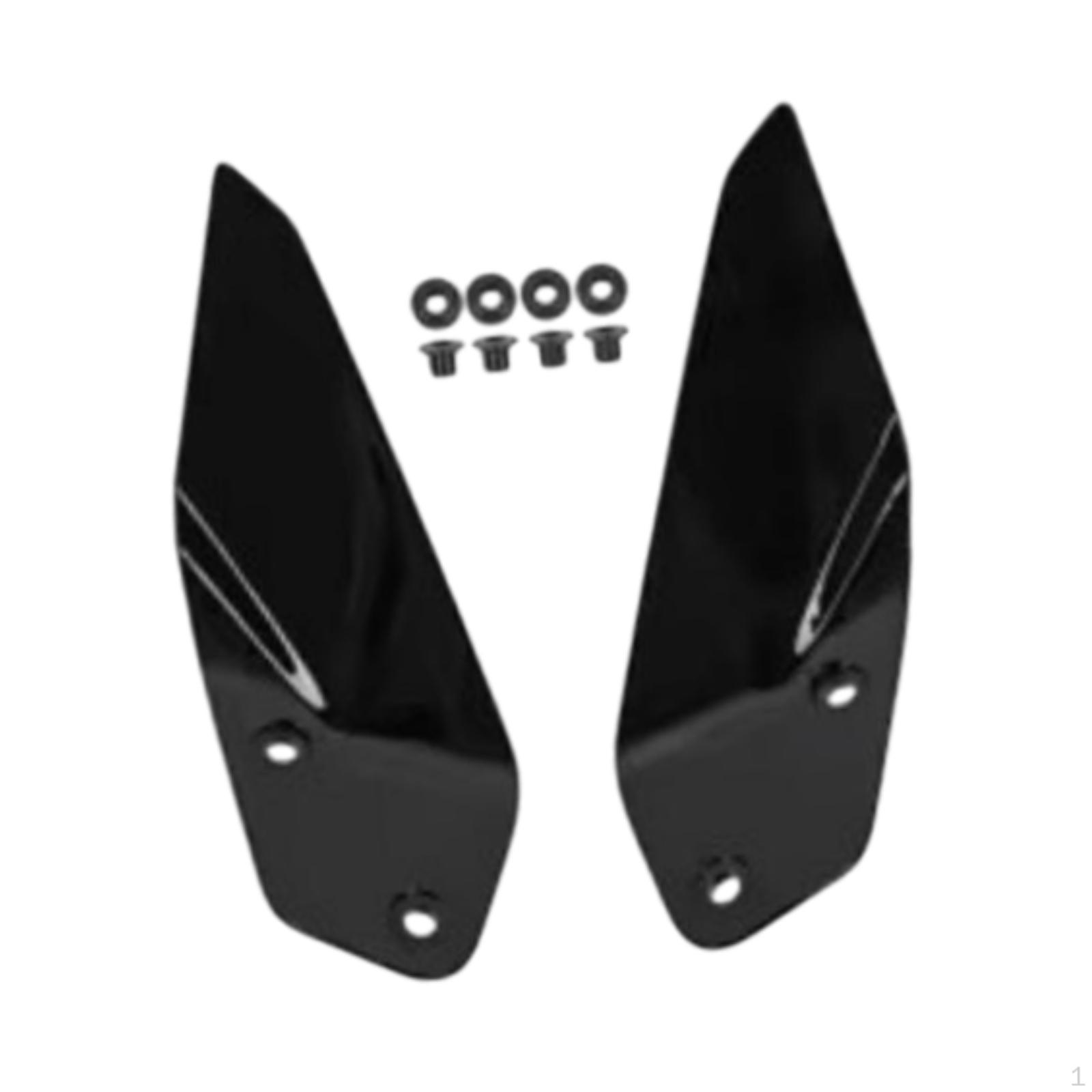 

2 шт. Боковые дефлекторы для мотоцикла, комплект обтекателей, практичная акриловая крышка топливного бака, панель воздуха Black