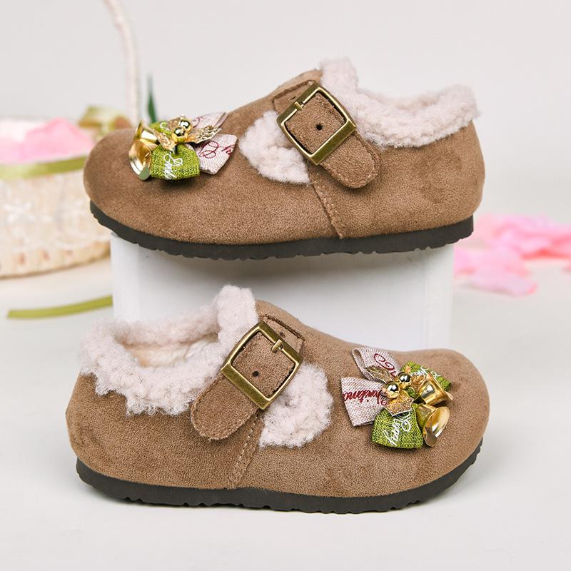 Women's 2025 New Cartoon Fluffy Birkenstock Snow Boots with Thick Sole - Warm and Full Coverage Cotton Shoes