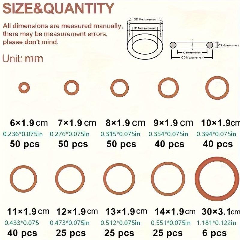 Red Silicone Rubber O-ring Seal Gasket Oil Resistant and High-temperature Resistant Circular Rubber Mixture