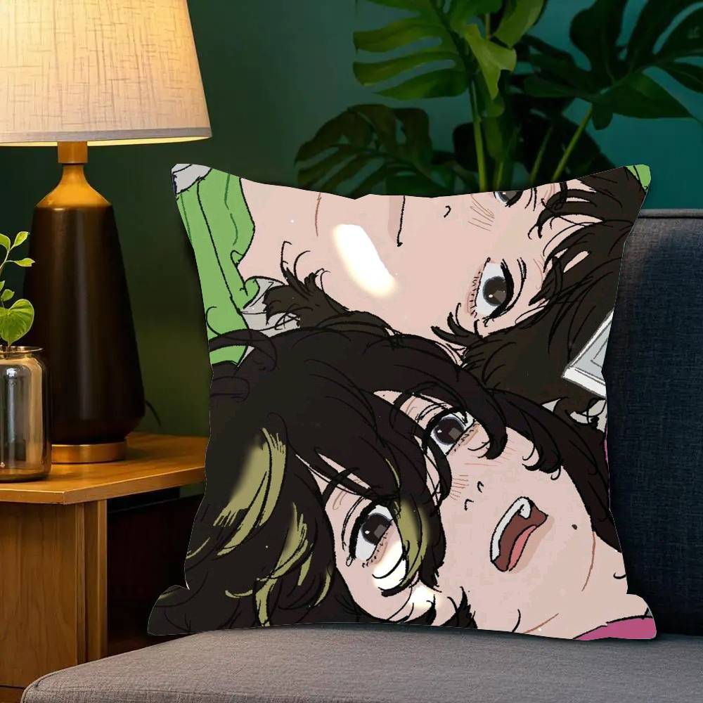 Look Back Anime Pillow Case Fashion Square Pillowcase Bedroom Sofa Room Ins Decoration Leisure