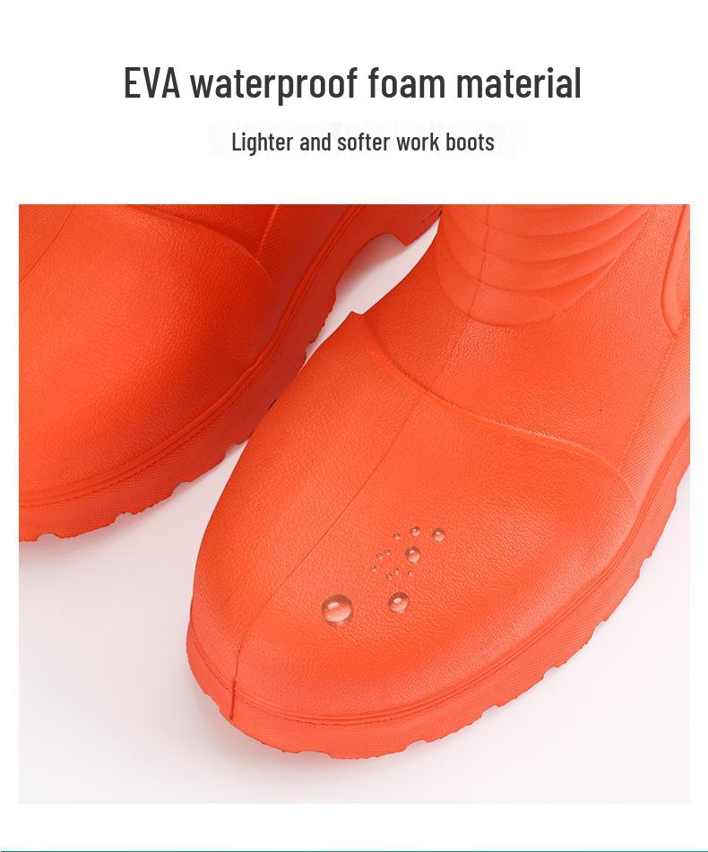 Smash-Proof EVA Winter Rain Boots: Warm, Non-Slip, Thick, Wear-Resistant, Waterproof, Cold-Resistant Cotton Shoes