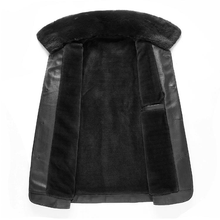 Зимняя кожаная мужская куртка — фото 4