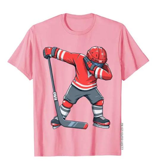 Fun Hockey T-shirt Dab Player Short Sleeve 3D Printed Shirt Suitable for Children, Adults, and Men and Women