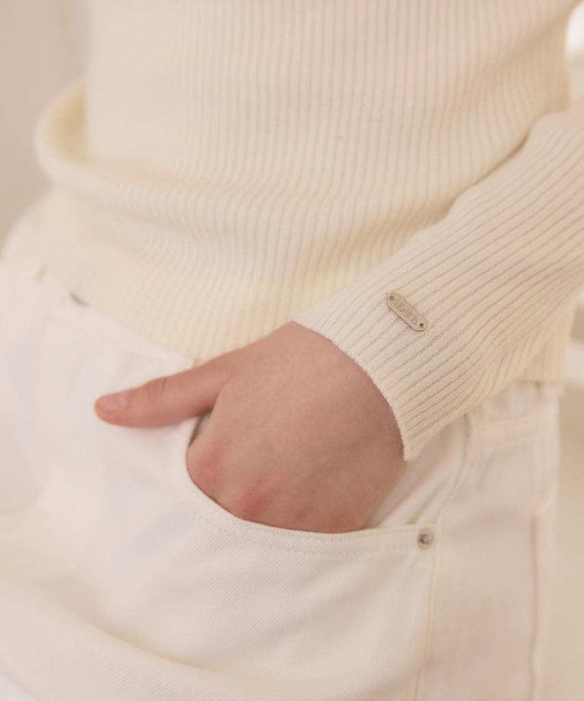 ADAUL Golgi One Off Shoulder Knit - Ivory