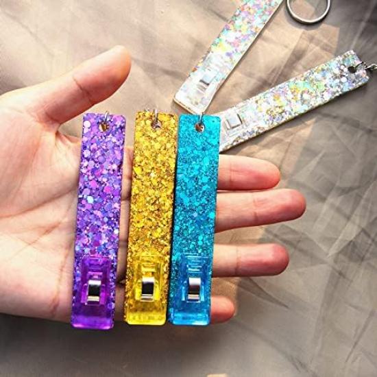 2 Credit Card Puller Silicone Resin Mold, 12 Assorted Color Acrylic Debit Bank Card Grabber, Card Grabber for Long Nails, Keychain Card Picker Epoxy