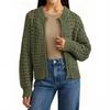 Maglione da Donna Versatile con Zip e Lavorazione a Intreccio - Design Semplice e Confortevole