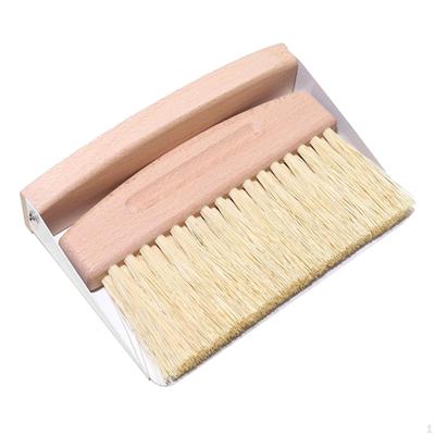 Compact Broom and Dustpan Combo with Wooden Handle for Home Office Cleaning