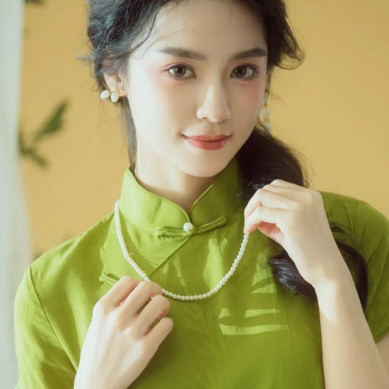 

Fashion Cheongsam Women s French Court in Stock Pearl Necklace 4mm Mini beads (imitation pearls)