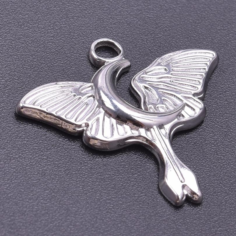 Fashion Moon Charm Pendant Metal 304 Stainless Steel Charms For Jewelry Making Supplies Wicca Components DIY Earrings Bracelets