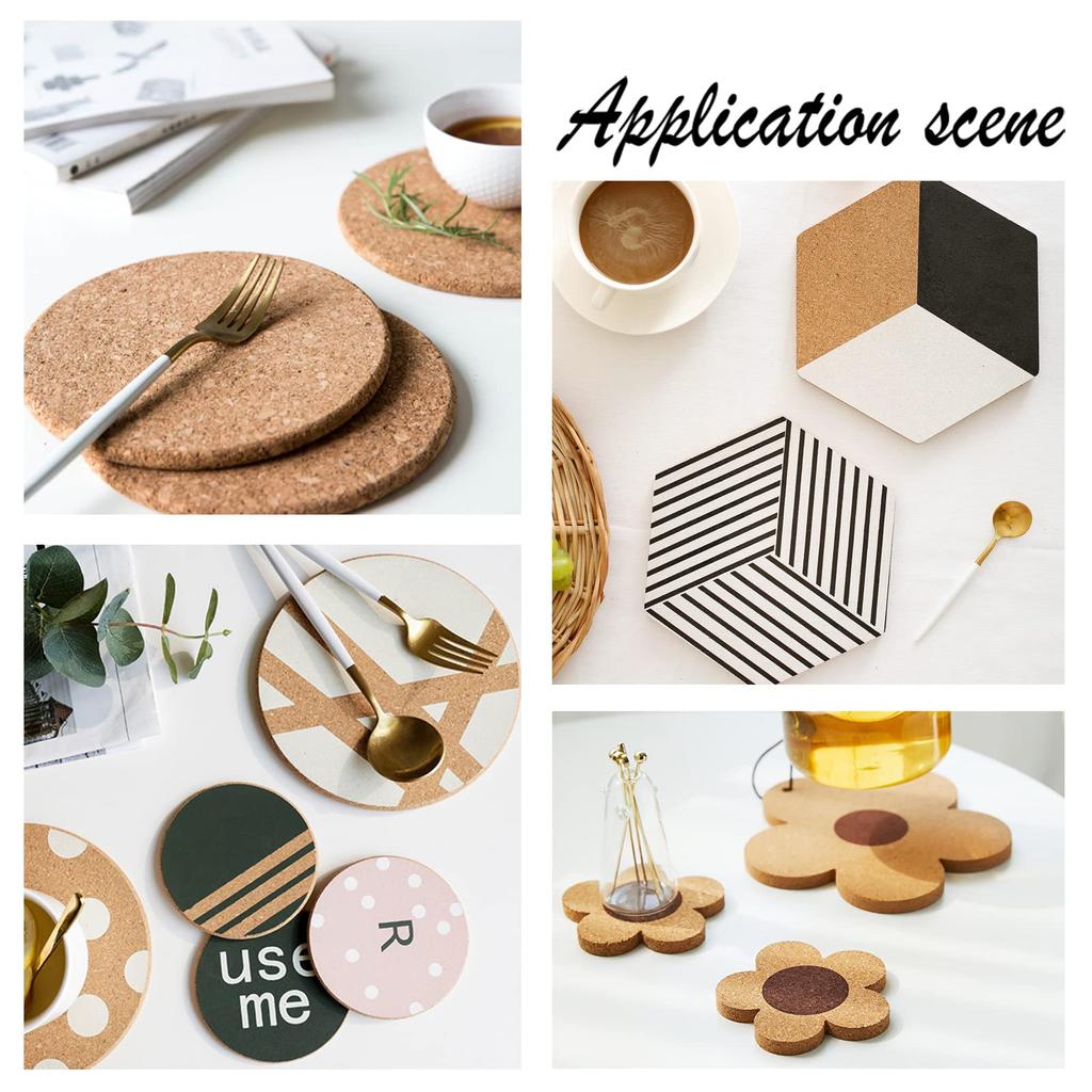 BENECREAT Self-Adhesive Cork Sheets, 6 Sheets, 40x20cm, Rectangular, 0.2cm Thick, Self-Adhesive Backing, Heat Insulation, Soundproofing, Non-Slip,