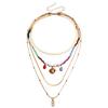 Bohemian Multi-layered Beaded Necklace Colorful Boho Beaded Necklace for Women Ethnic Jewelry Accessories
