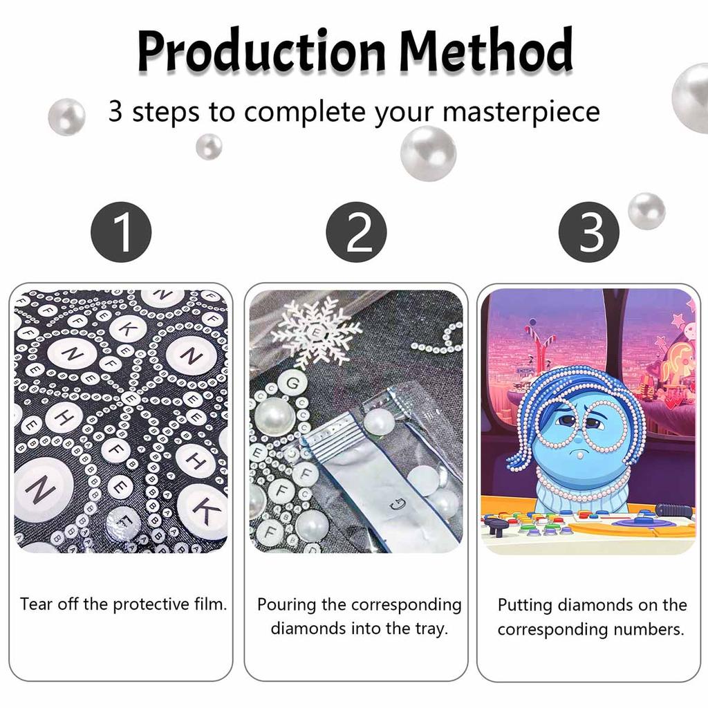 Disney Pearl Painting Inside Out Creative Pearl Art Painting 5D DIY Pearl Embroidery Mosaic Cross Stitch Kit Home Decoration Based On Youyou