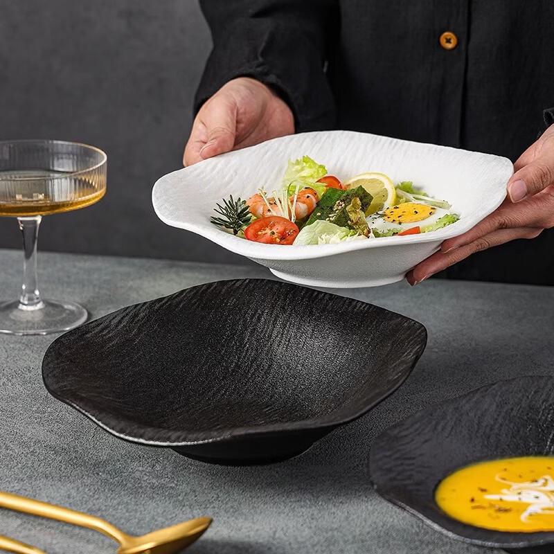 

Rock Pattern Irregular Ceramic Salad Plate