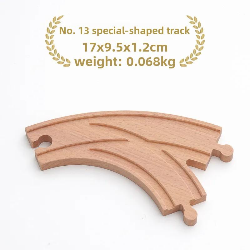 Wooden Small Track Train Toy Children's Set Magnetic Train Bulk Accessories Track K X Track Boy Birthday Toy Gift X10