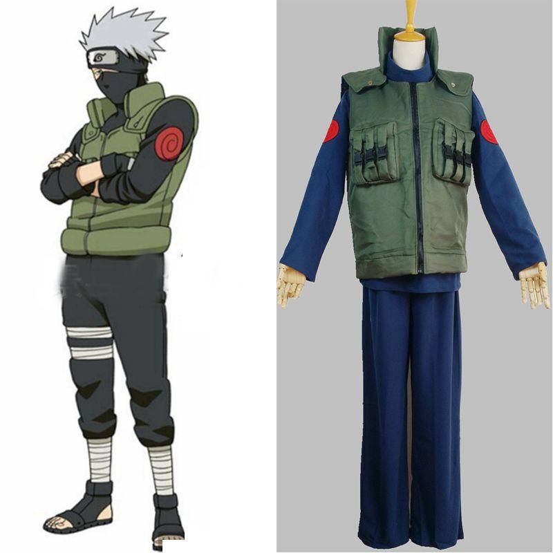 Premium Quality New Naruto Cosplay Costume Kakashi Hatake Full Suit For Halloween