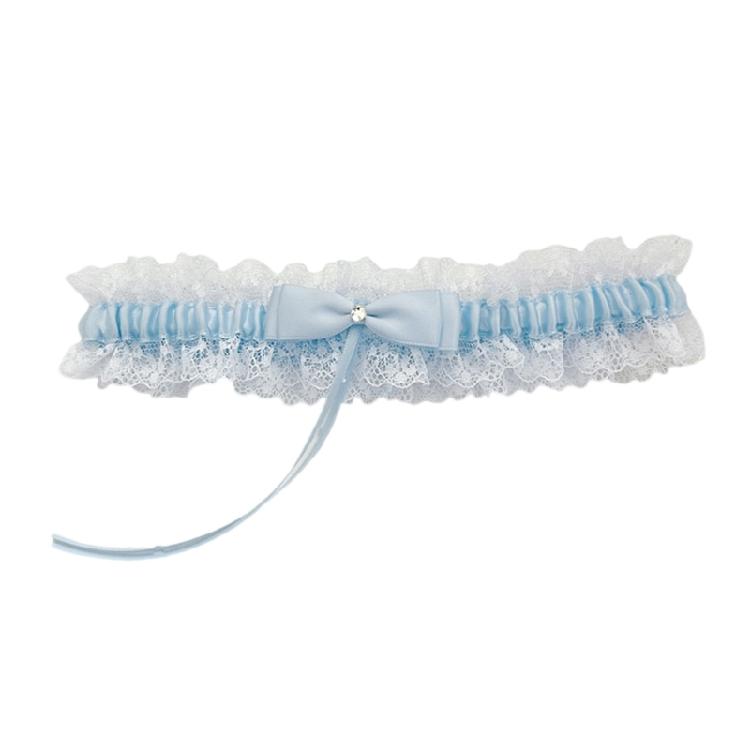 Elegant Rose Flower Garter with Bowknot Adjustable Lace Leg Band for Women Holiday Wedding Dress Outfits