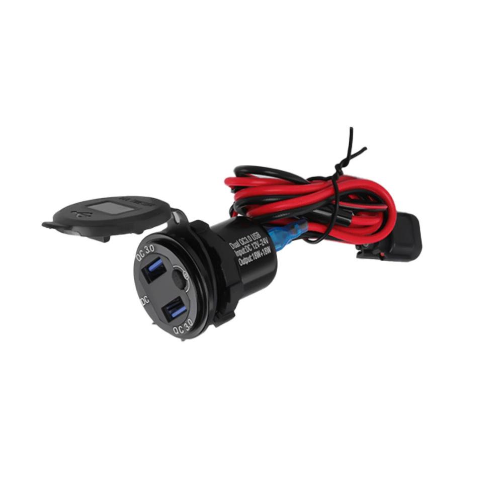 Dual USB 3.0 Fast Charger Socket Power Outlet Adapter For HONDA XL750 Transalp 750 2023-2024