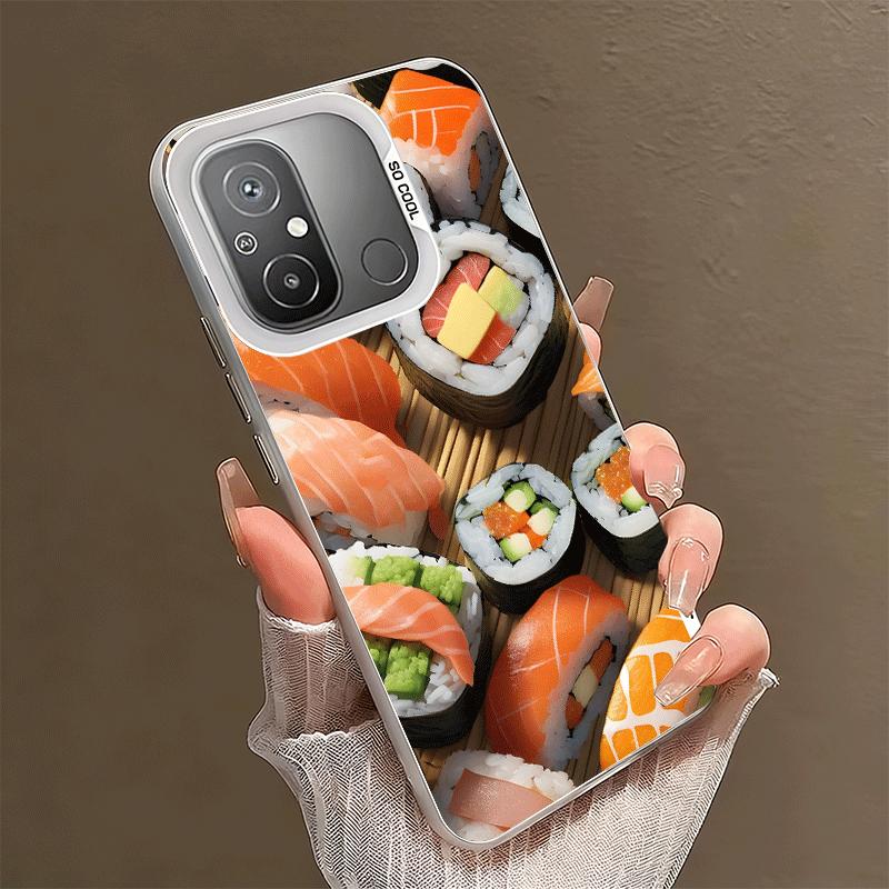 Delicious Sushi Bento Shockproof Phone Case for Xiaomi Poco X7 X6 X5 X3 Pro F7 Ultra M8 Redmi 15C 15 14C 13C 12C 10C 13 12 10