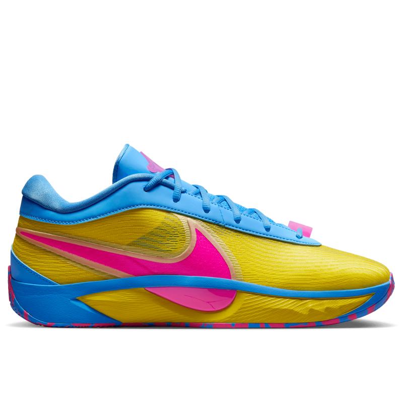 Nové basketbalové boty Nike Giannis Freak 6 s nízkým svrškem, protiskluzové a odolné proti opotřebení, pánské, žluté, růžové, modré HF1819-700
