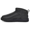 Klassischer Ultra Mini Leder 'Schwarz' Damen 1117534-BLK