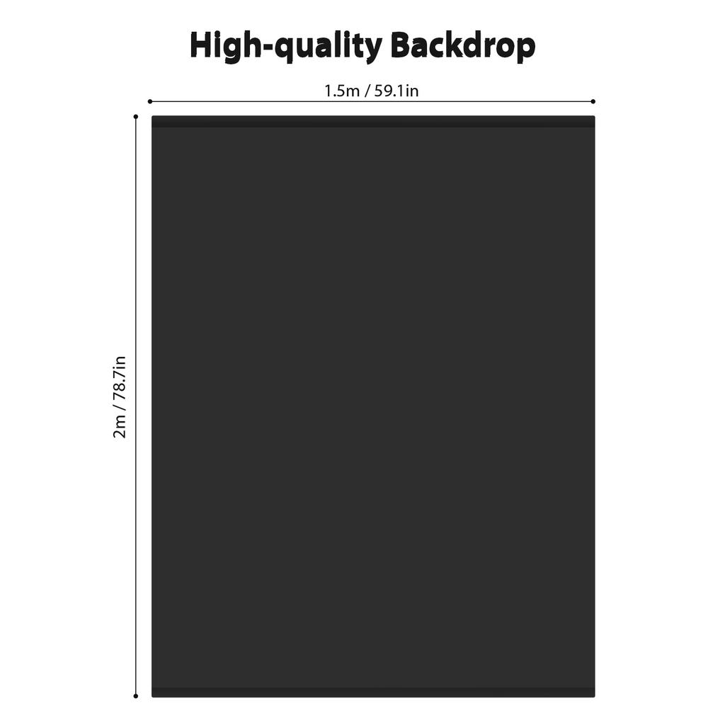 Photography Background Kit with 2x1.5m Adjustable T Shaped Backdrop Stand + 2x1.5m White Backdrop White Screen Backdrop