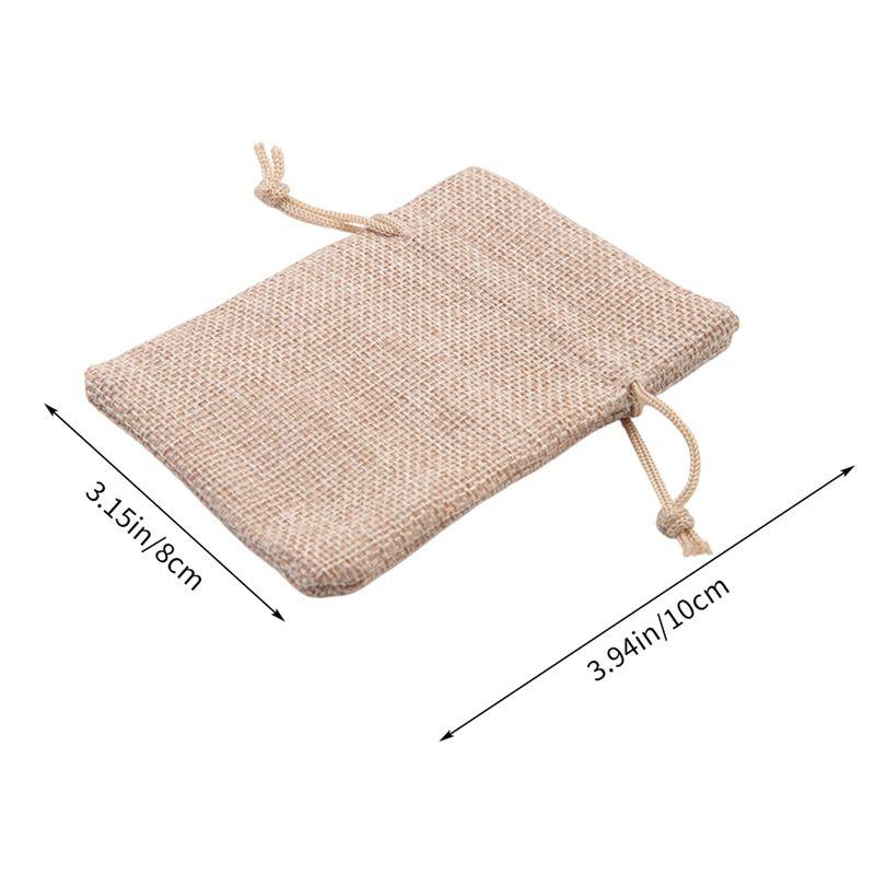 AEE4-Small Burlap Bags With Drawstring,3X4inch Gift Little Burlap Drawstring Bags,Reusable To Store Tea Sachet Bags
