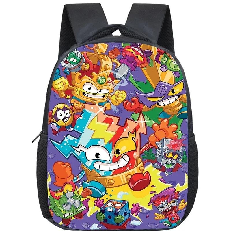 SuperThings Kindergarten Bags Funny Cartoon Backpack Waterproof Kids Bookbag SUPERTHINGS School Bag for Boys Girls Mochila
