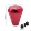 Kyostar Universal Diamond Shape Gear Shift Aluminum Shifter Knob 8M/10M/12MM Adapter (Red)