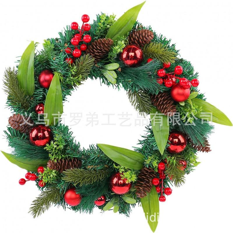 Christmas Wreath Door Hanging Decor Home Mall Window Party Festive Simulation Ornament