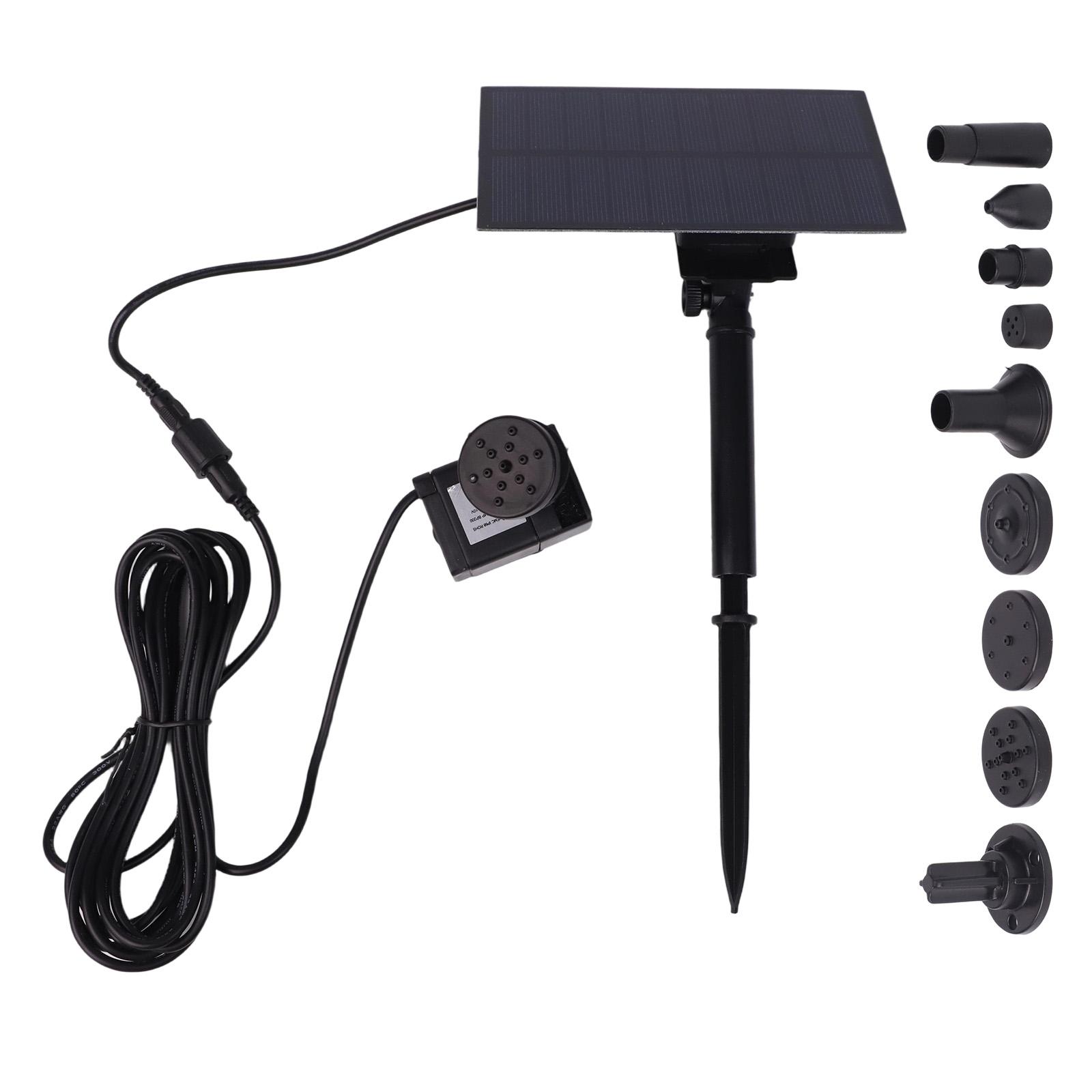 Солнечный водяной насос 5 Вт/5 В для украшения сада с подключаемой солнечной панелью, фонтан 180 л/ч, садовые солнечные фонтанные аксессуары China Mainland