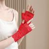Women's Fingerless Lace Gloves - Short Sailor Style, UV Sun Protection, Scar Cover, Sexy Driving & Dance Accessory