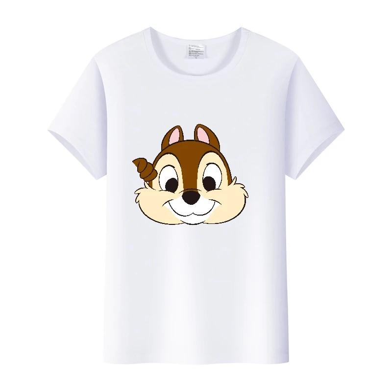 Fashion Blouses Cartoon Tees Chip 'n' Dale Friends T-shirts Summer Tops Short Sleeve Shirts Harajuku Clothes Unisex
