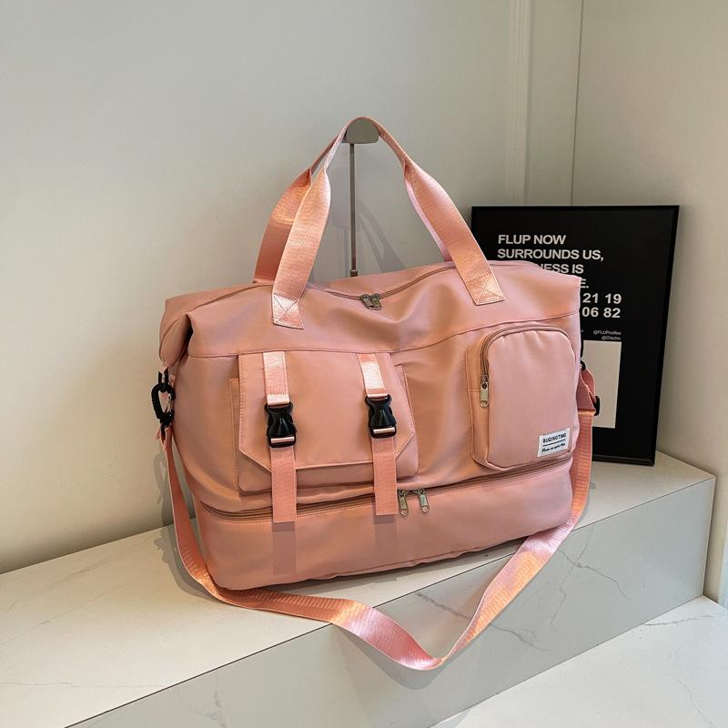 Casual Fashion Travel Crossbody Shoulder Bag With Dry Wet Separate Pocket Outdoor Camping Hiking Overnight Storage Duffel Bags