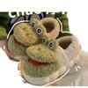 Cotton shoe bag heel women's 2025 new big-mouthed frog cute cartoon plush thickened couple autumn and winter cotton slippers men