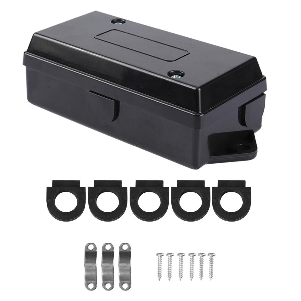 7 Way Weatherproof Trailer Plug Wiring Electrical Wire Cord Junction Box