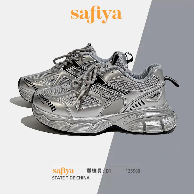 Fashion Size 36-42 Women High Heels Sneakers Casual Platform Leather Breath Mesh Tennis Athletic Shoes for Woman Lace Up 2024