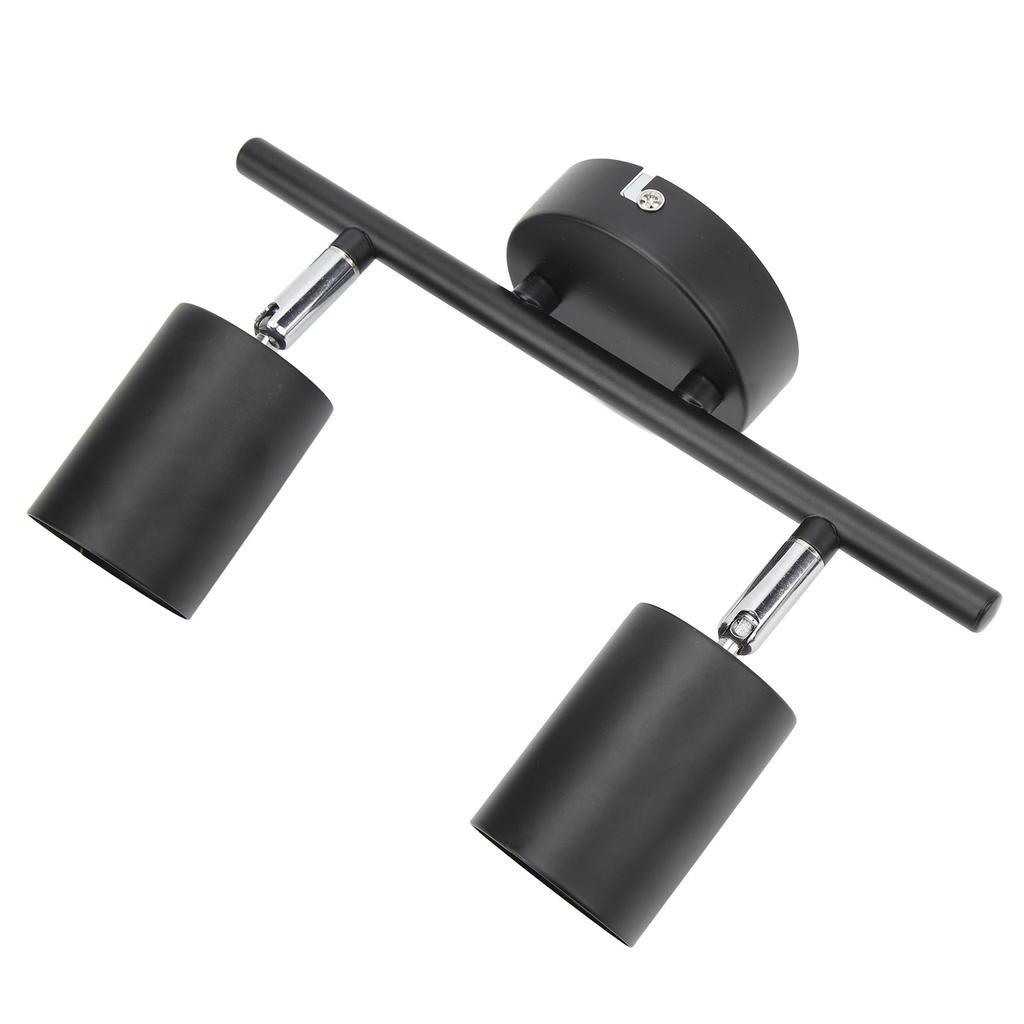 LED Track Light Kit 2 Heads 10.8in Track 90 Degrees Rotatable 2 Light Track Lighting Kit for GU10